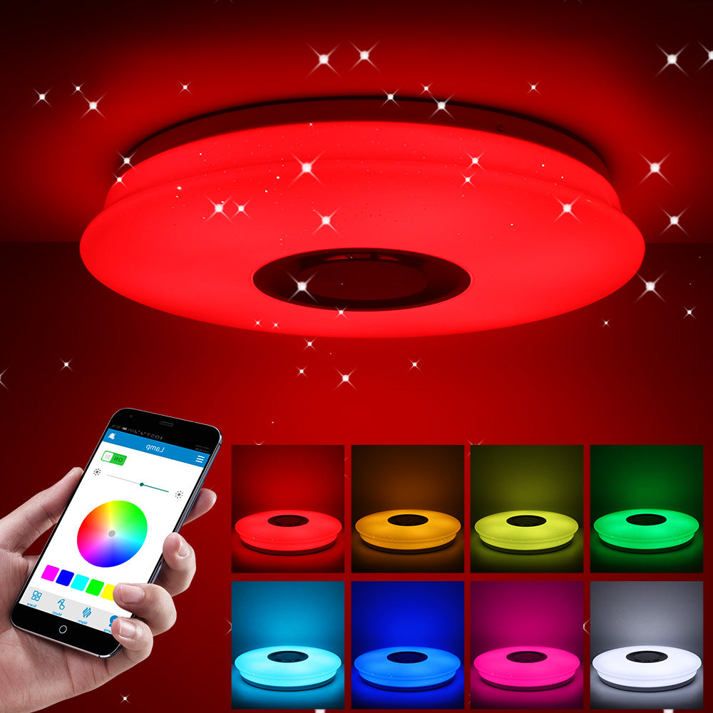 Smart Music LED Ceiling Lights RGB Dimmable | High Brightness & Energy-Saving Design