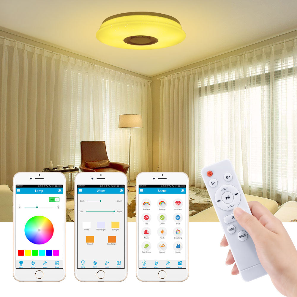 Smart Music LED Ceiling Lights RGB Dimmable | High Brightness & Energy-Saving Design